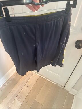 FILA Men's Sport Shorts in Navy with Bright Yellow Trim
